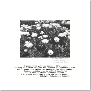 Black and white Sanatorium flowers Posters and Art